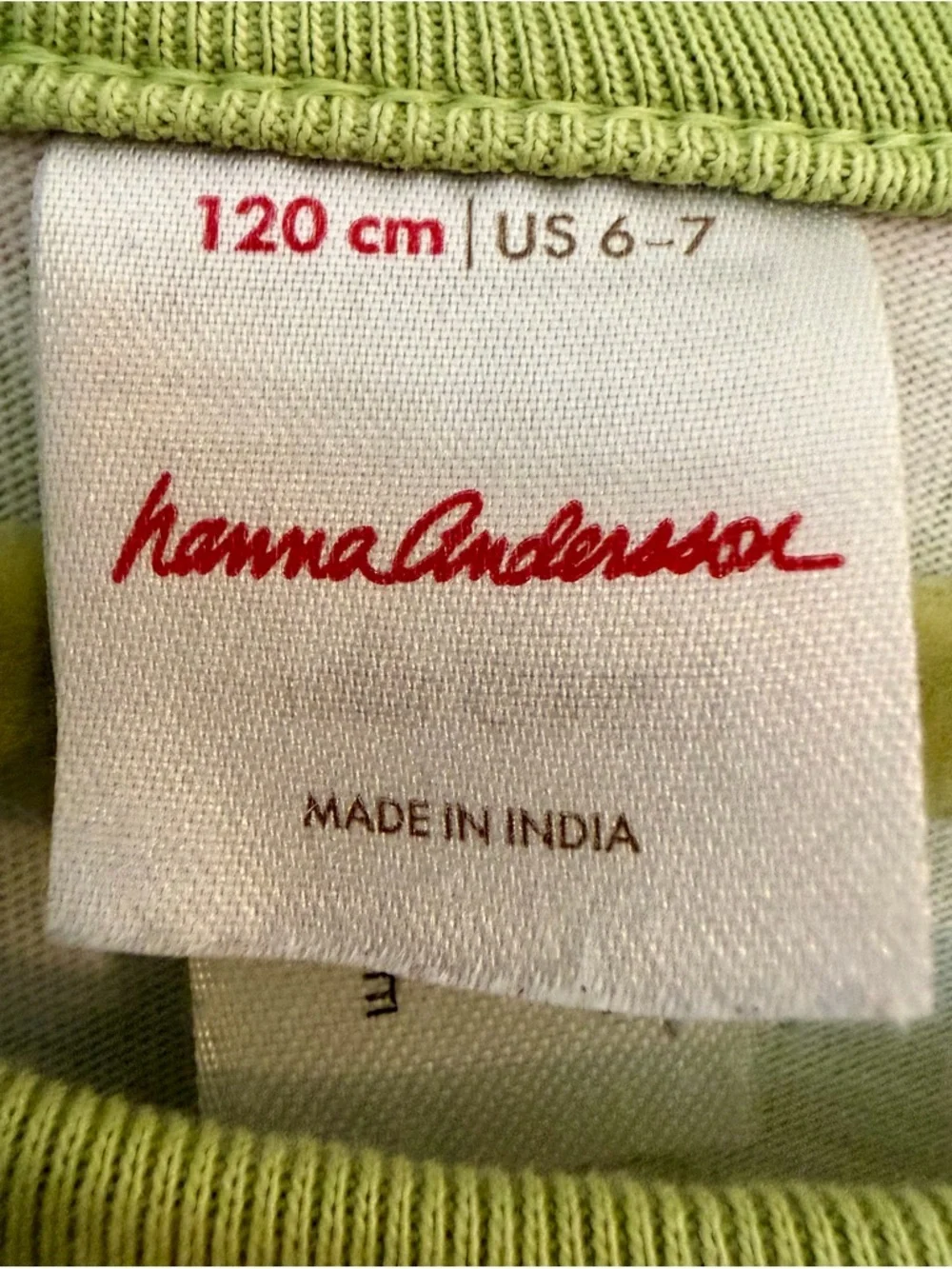 Hanna Andersson Green Daisy Dress with Pink Centers